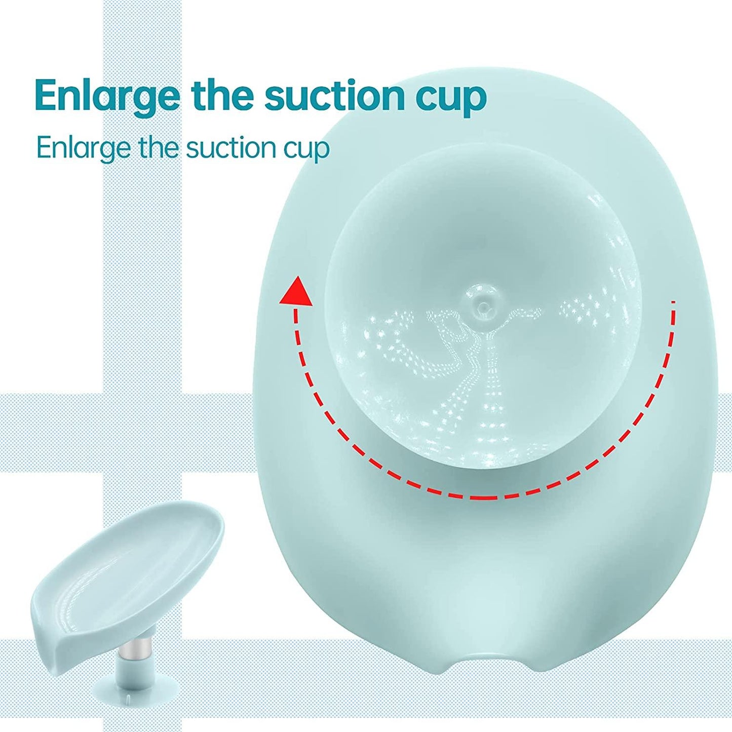 🌿 LeafyFlow™ – Self-Draining Soap Holder with Suction Cup (Pack of 1)