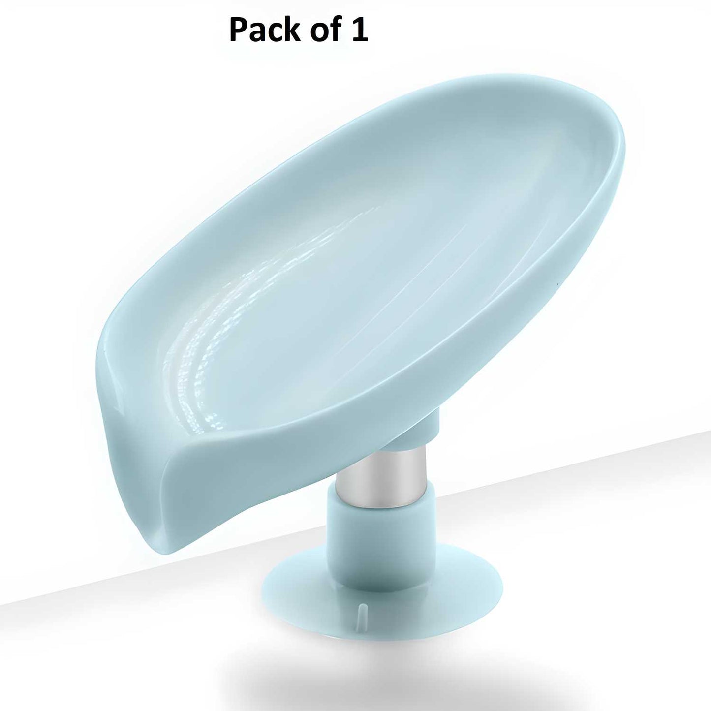 🌿 LeafyFlow™ – Self-Draining Soap Holder with Suction Cup (Pack of 1)
