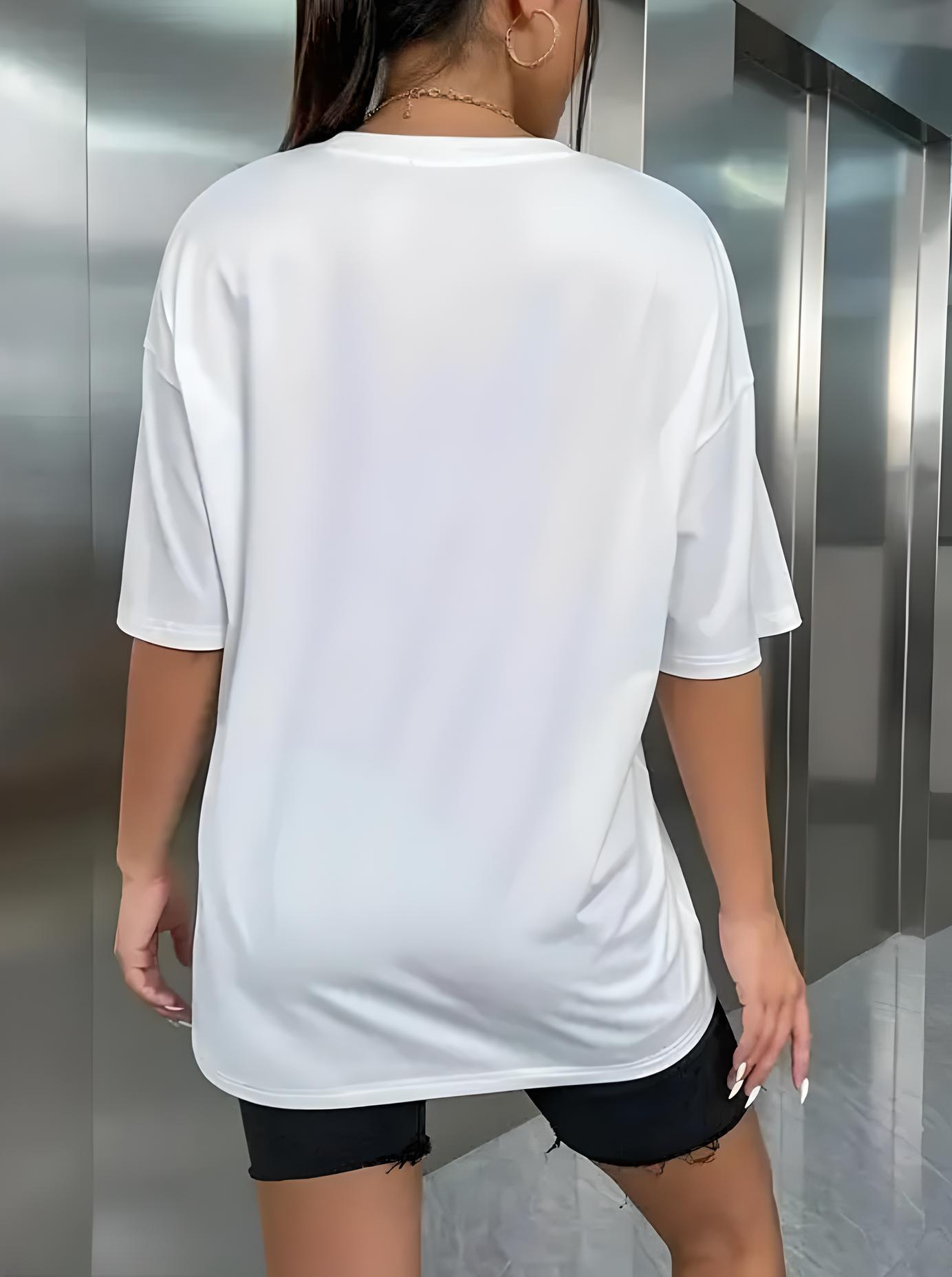 Veroconic Vibe โ Oversized Back Print Cotton Tee