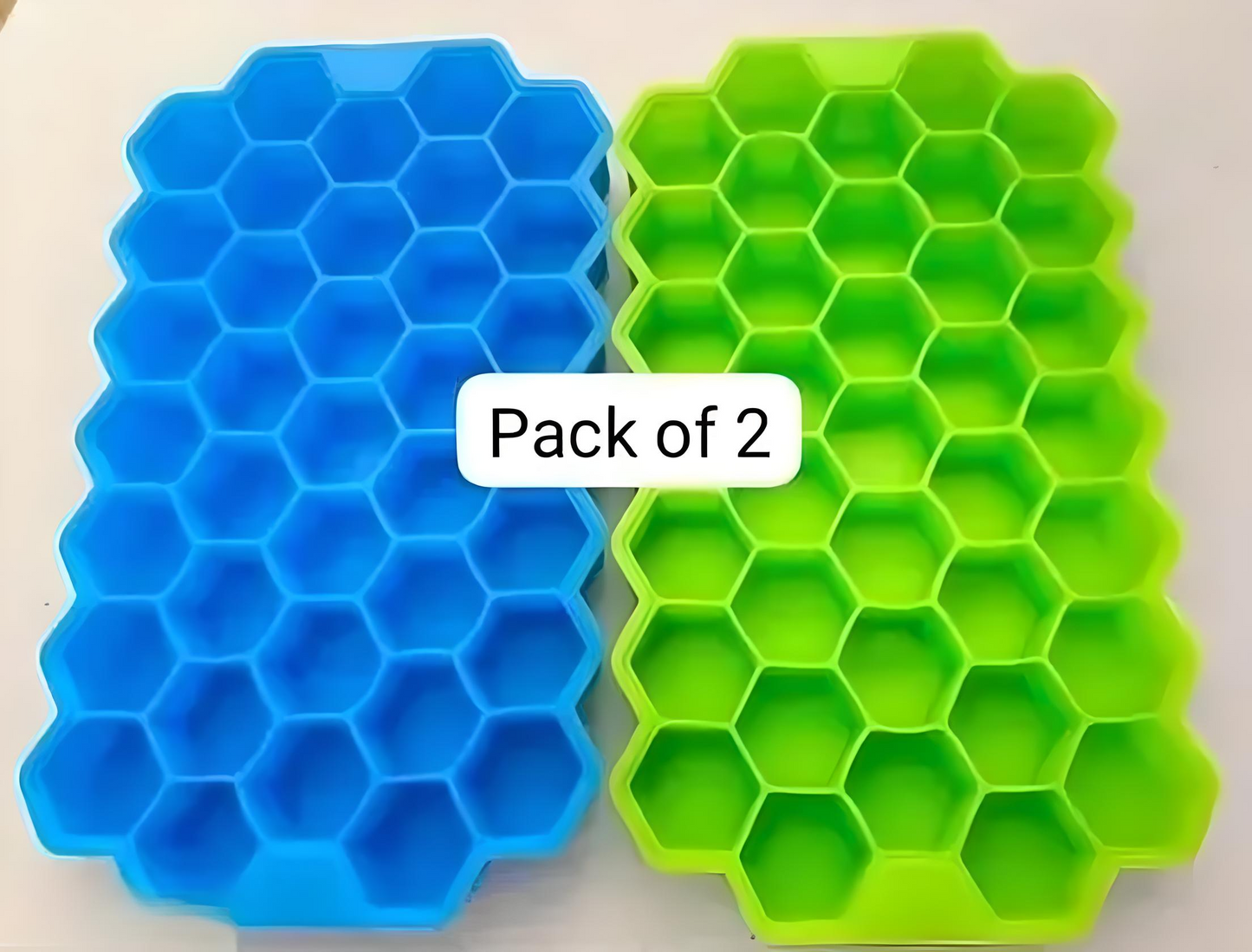 🧊 Honeycomb Shape Silicone Ice Cube Tray – Pack of 2