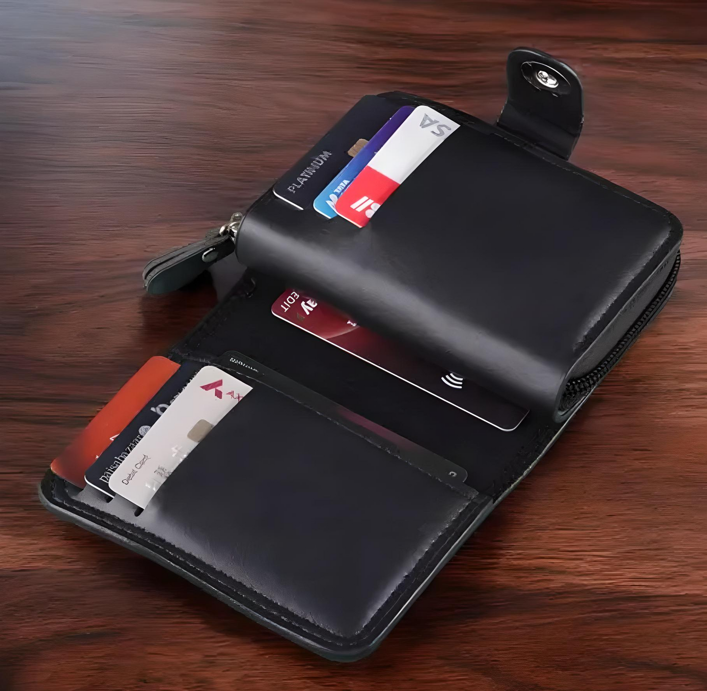 CardMate Luxe – Slim PU Leather Card Holder for Men & Women