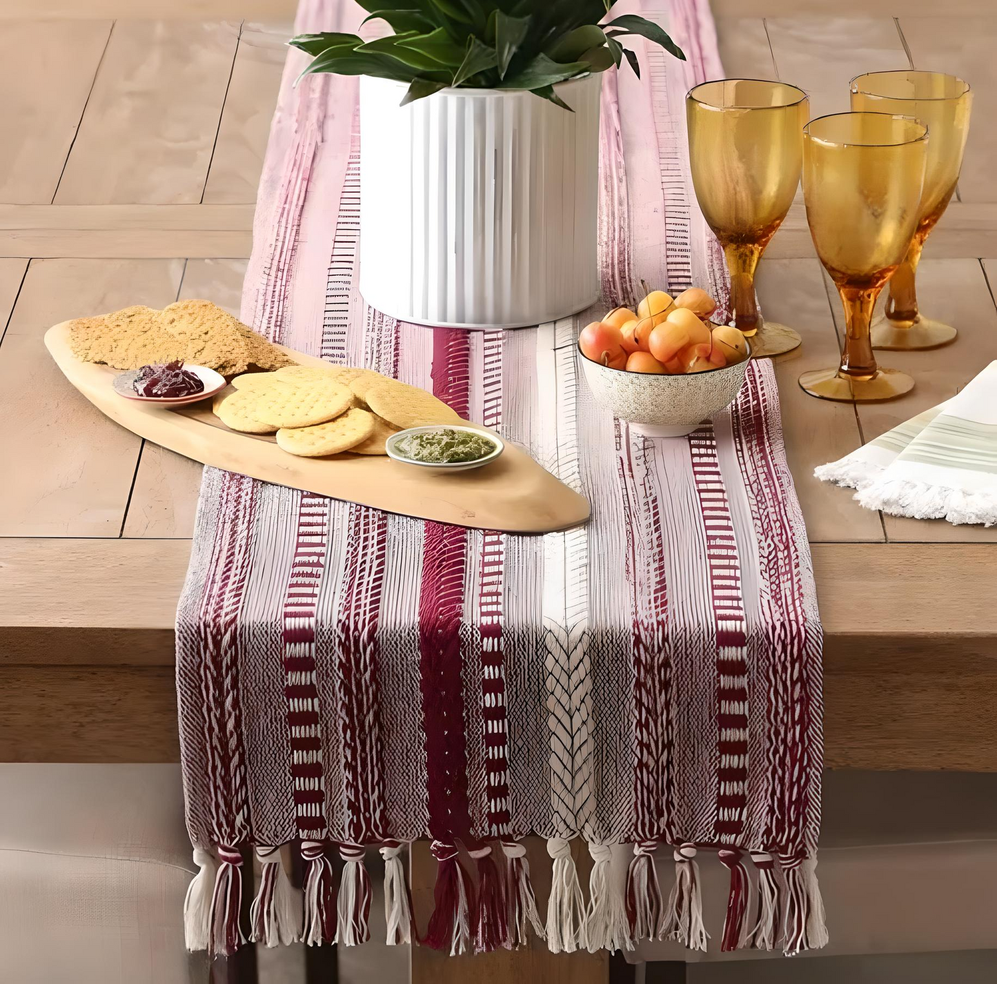 🪄 Handwoven Table Runners – Premium Cotton | 14x72 Inches