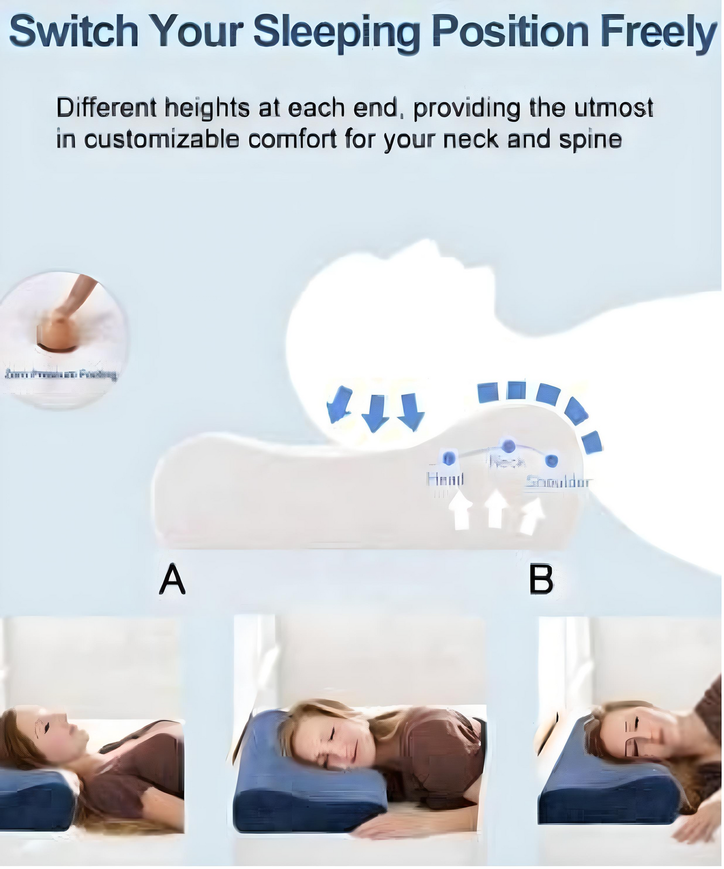 Premium Cervical Collar & Pillow – Adjustable Head Support, Ultra Soft & Comfortable