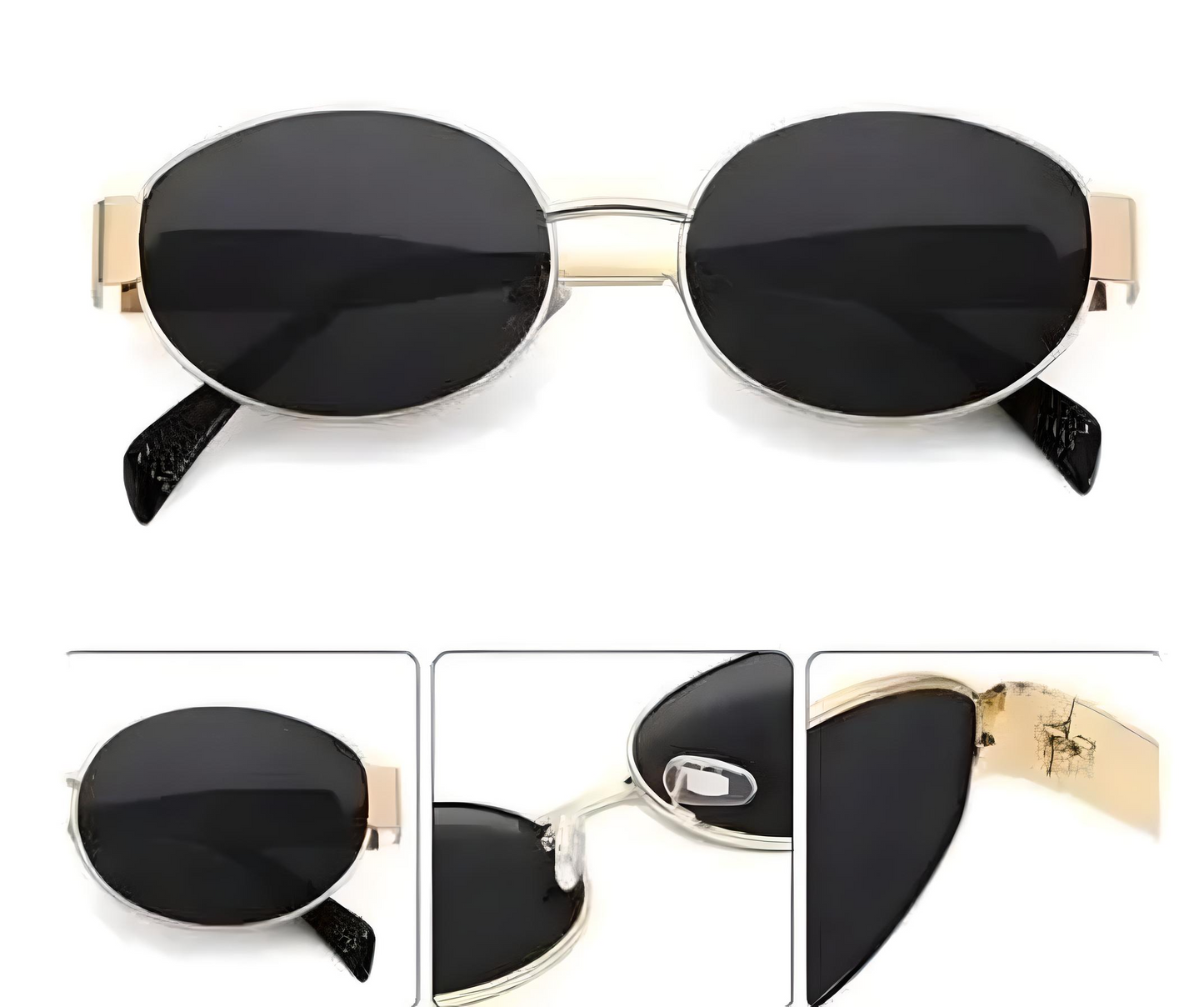 Golden Vogue Oval Sunglasses