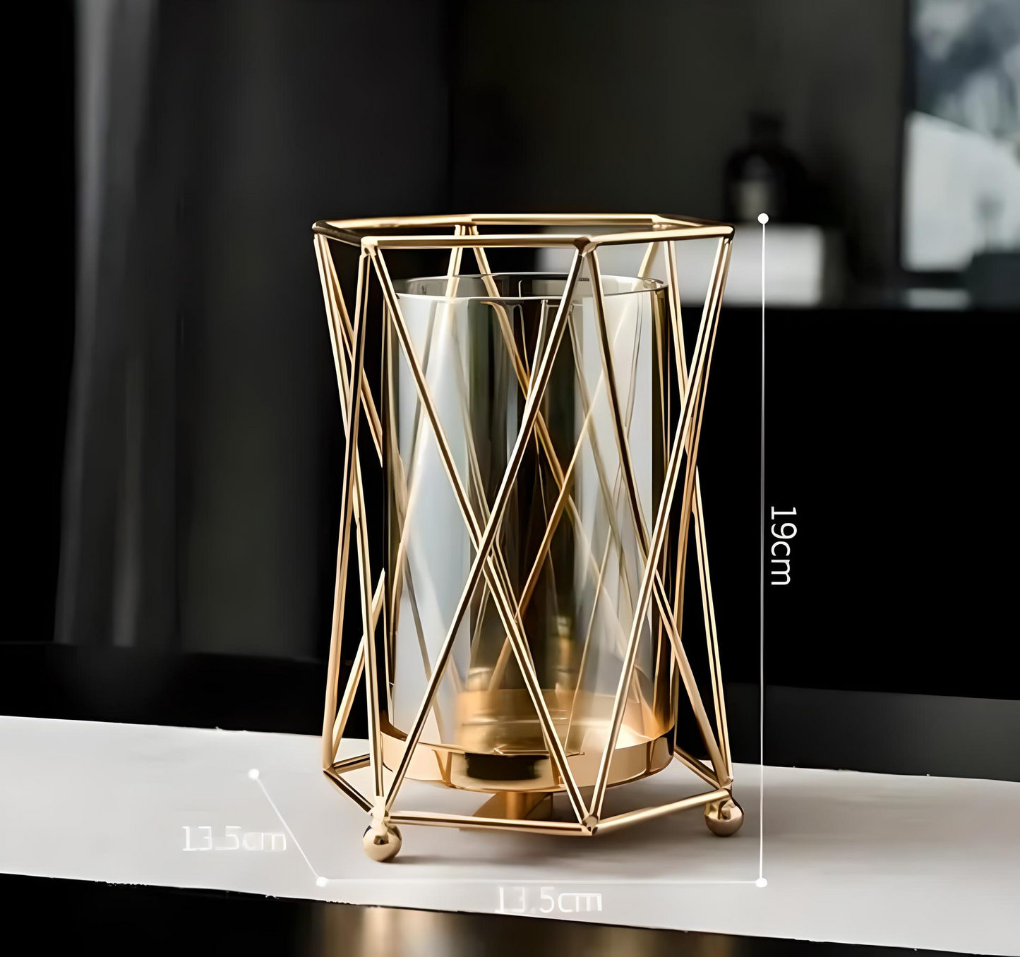 Yellow Charm โ Metal Table Vase