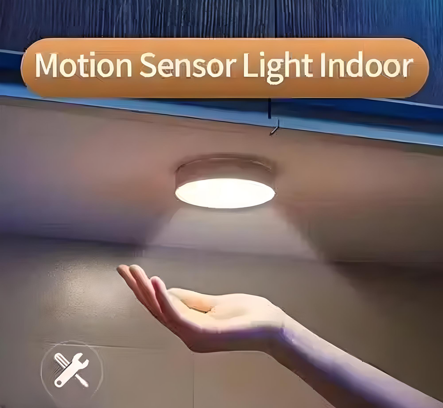 GlowSense™ Rechargeable Motion Sensor LED Nightlight – Wireless, USB Charging, Self-Adhesive (Pack of 1)