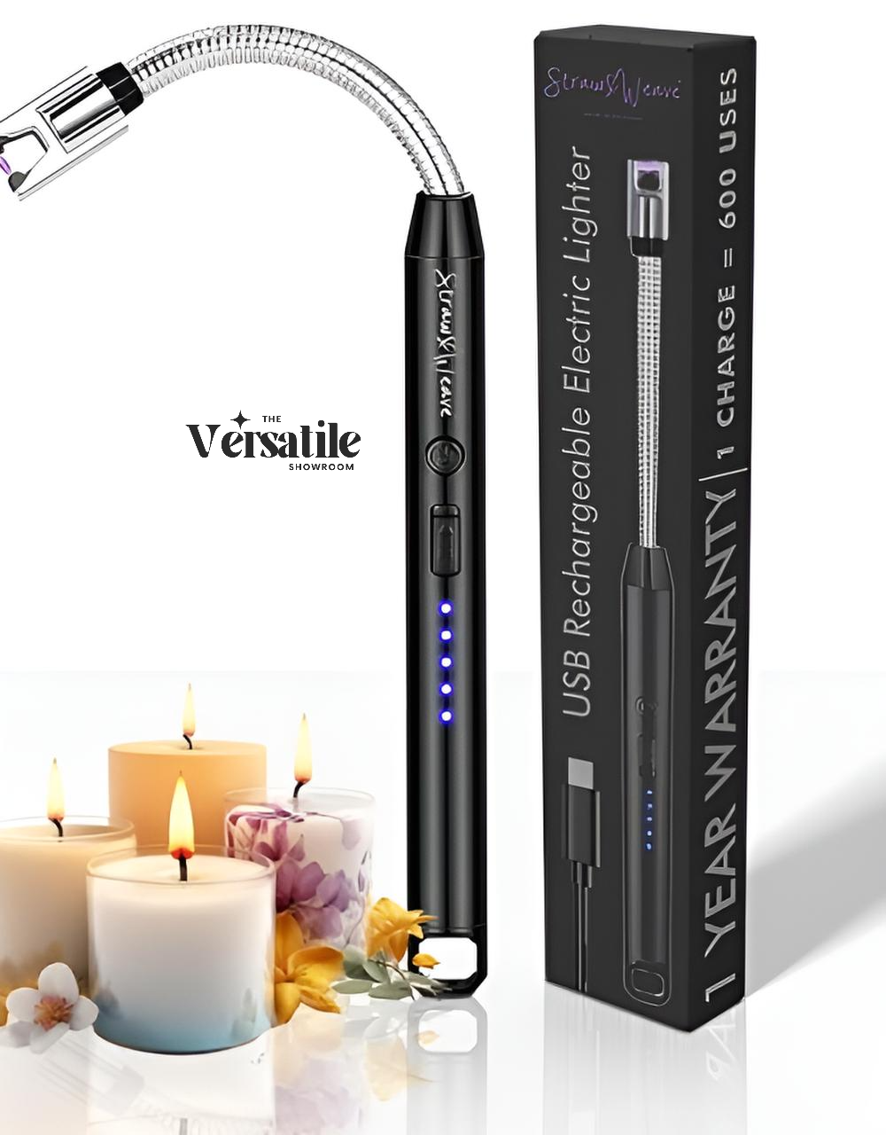 Rechargeable Electric Gas & Candle Lighter | USB Charging | Flameless Kitchen Lighter (Pack of 1)