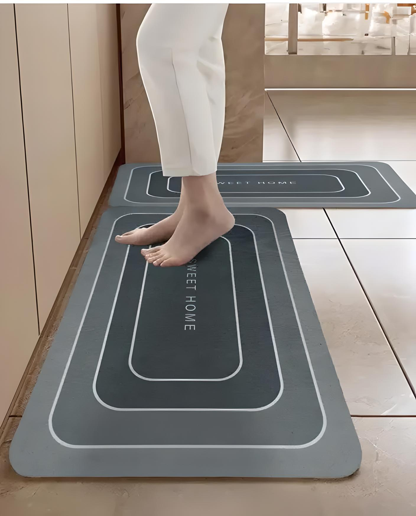 ✨ SoftStep Duo – 2 Pc Kitchen Mat Set | Waterproof • Non-Slip • Anti-Fatigue 🇮🇳