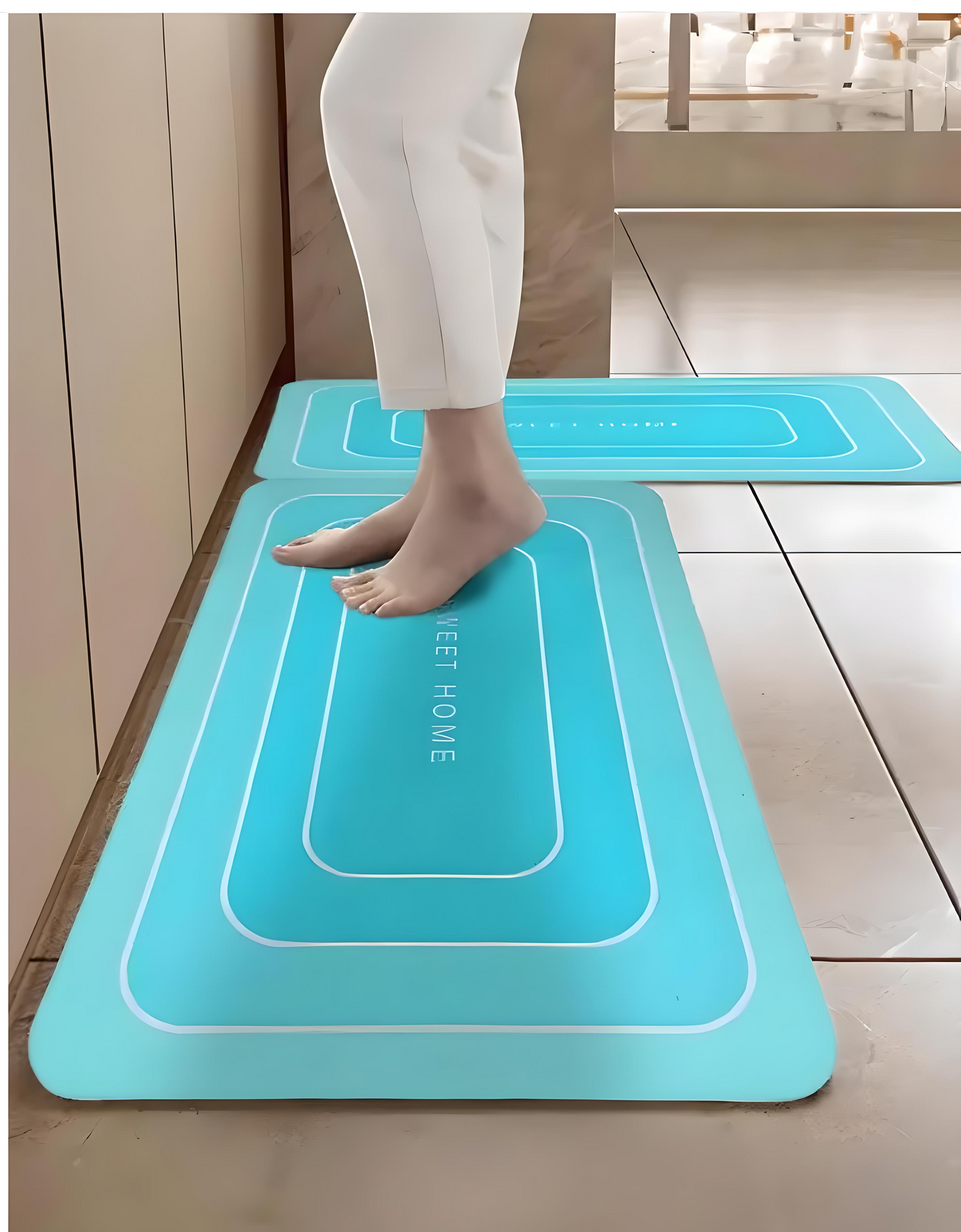 ✨ SoftStep Duo – 2 Pc Kitchen Mat Set | Waterproof • Non-Slip • Anti-Fatigue 🇮🇳