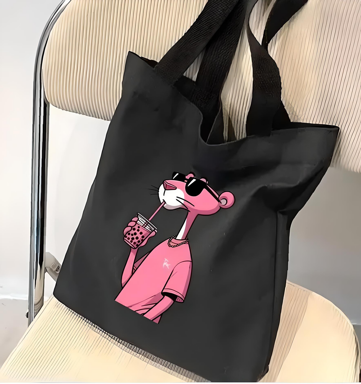 ๐ Stylish Printed Canvas Tote Bag for Women