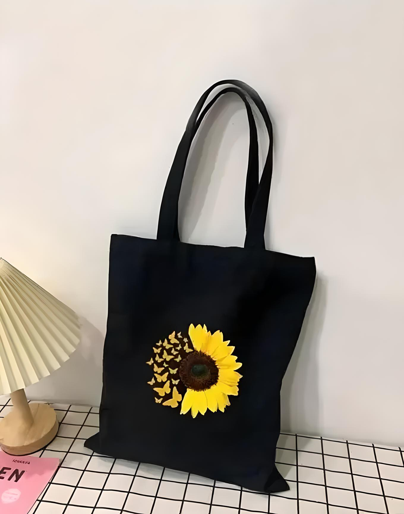 ๐ Stylish Printed Canvas Tote Bag for Women