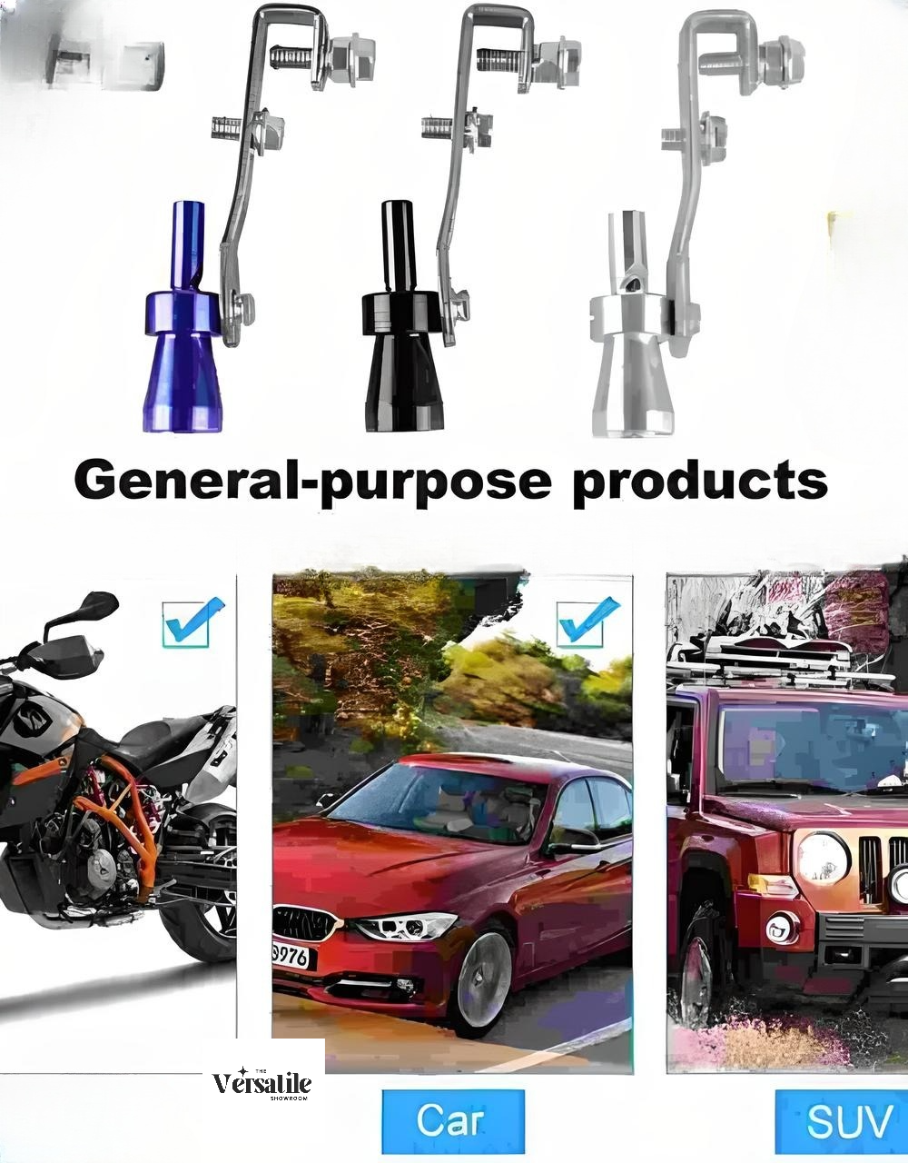 Medium Universal Turbo Sound Noise Exhaust Muffler Pipe Whistle Fake Valve