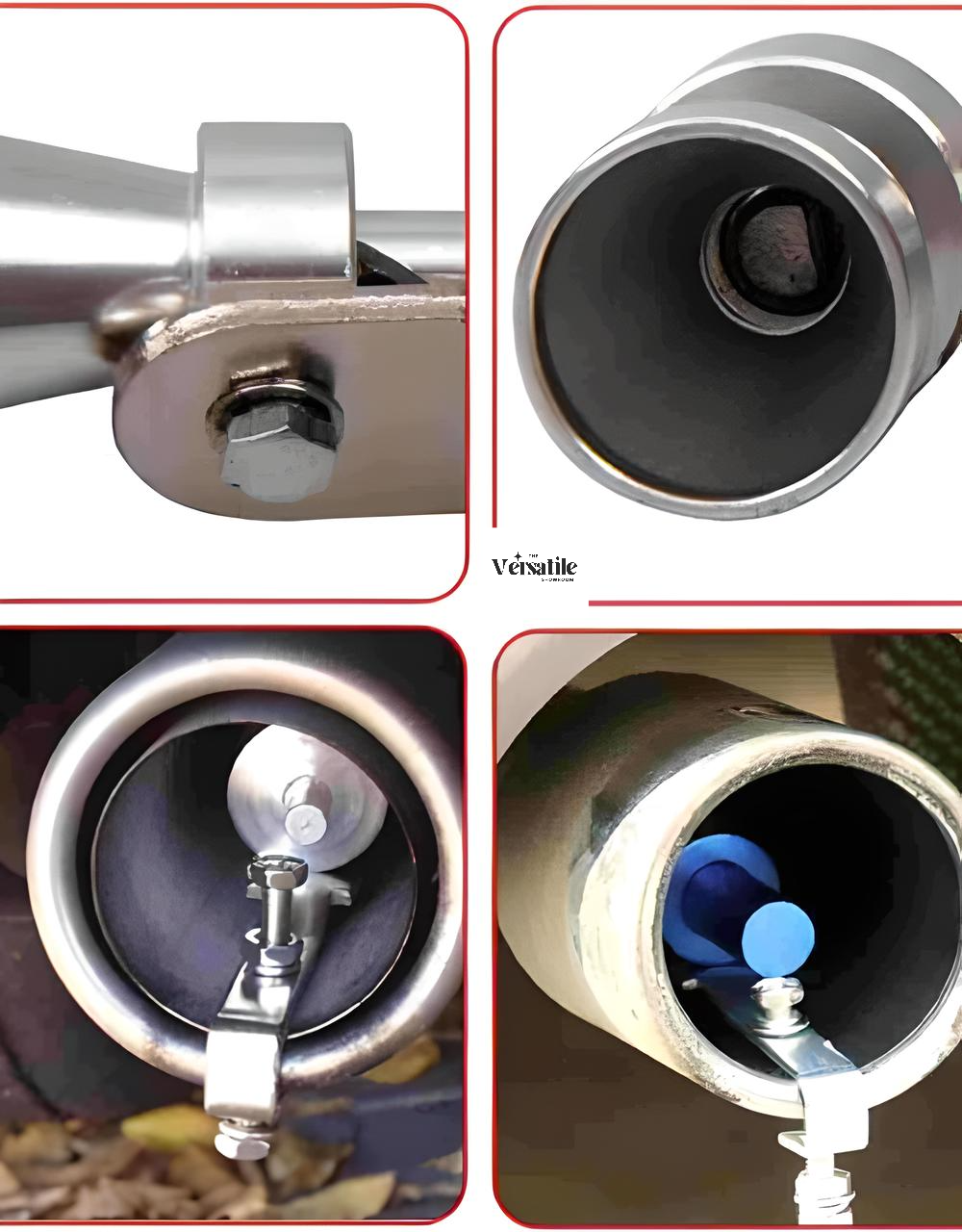 Medium Universal Turbo Sound Noise Exhaust Muffler Pipe Whistle Fake Valve