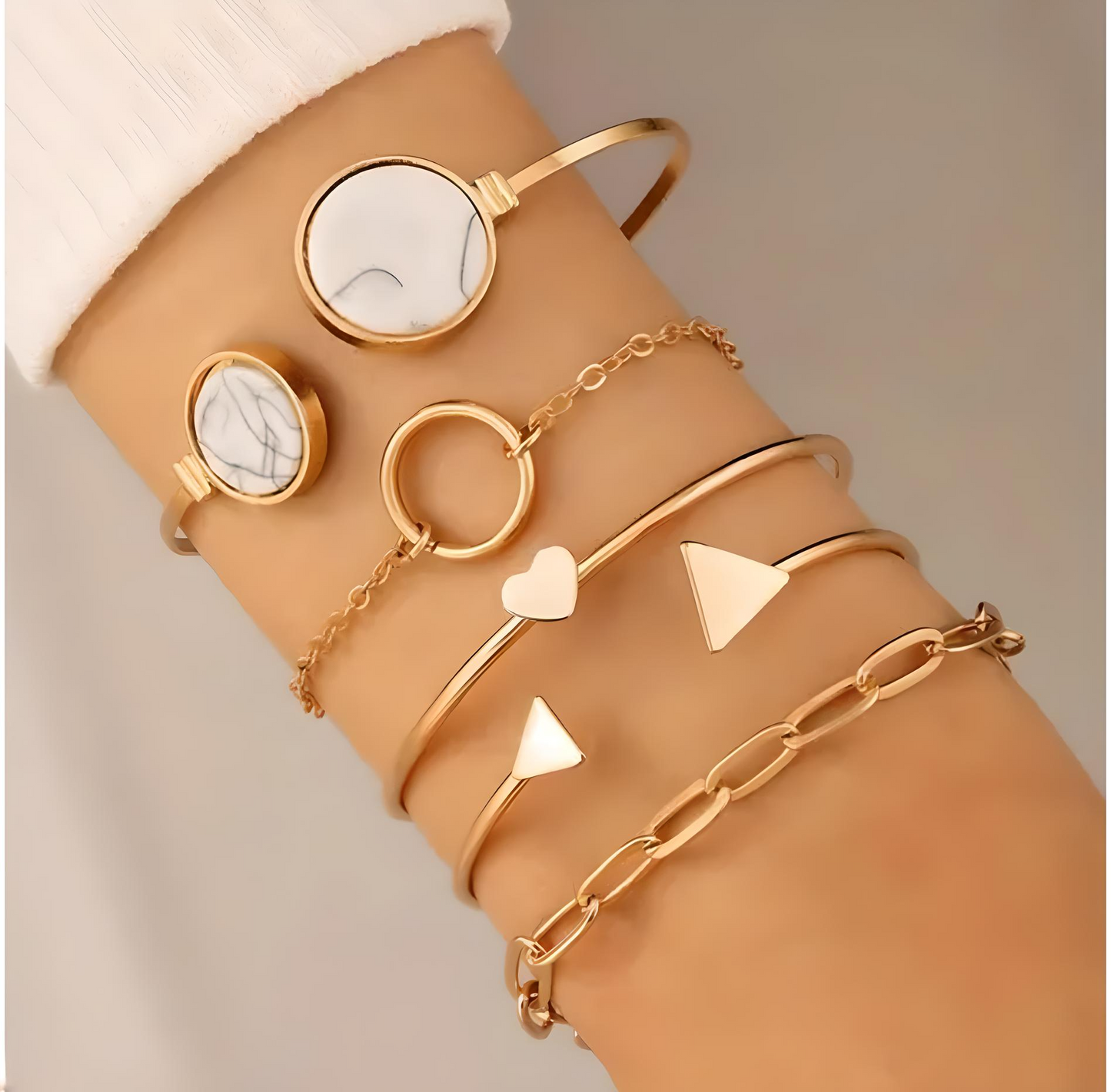 Jewels Galaxy Marvellous Gold Plated Multi-Strand Bracelet for Women 💫