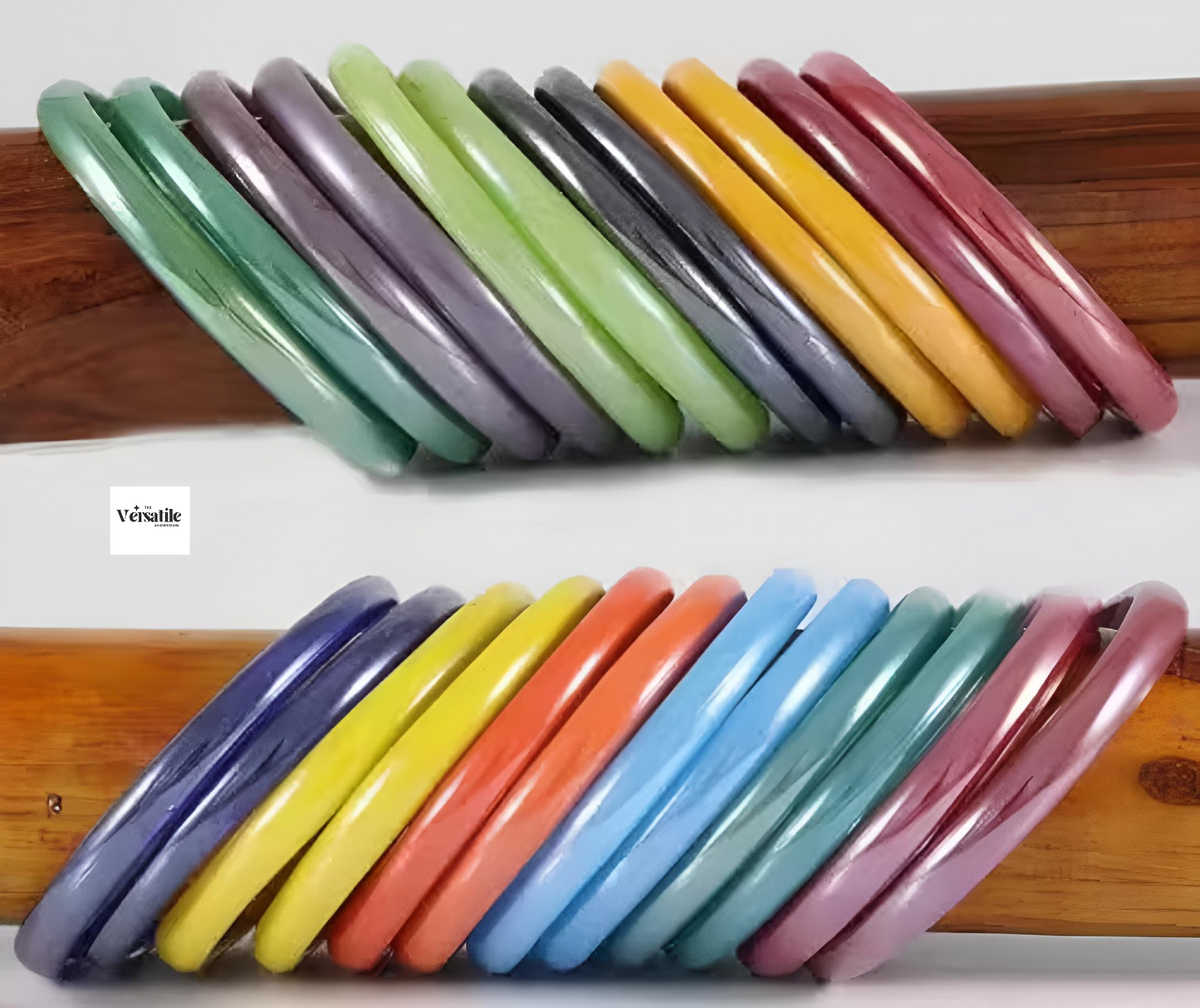 Vibrant 12-Color Acrylic Bangle Set – 24 Pcs Multicolor Bangles for Women & Girls