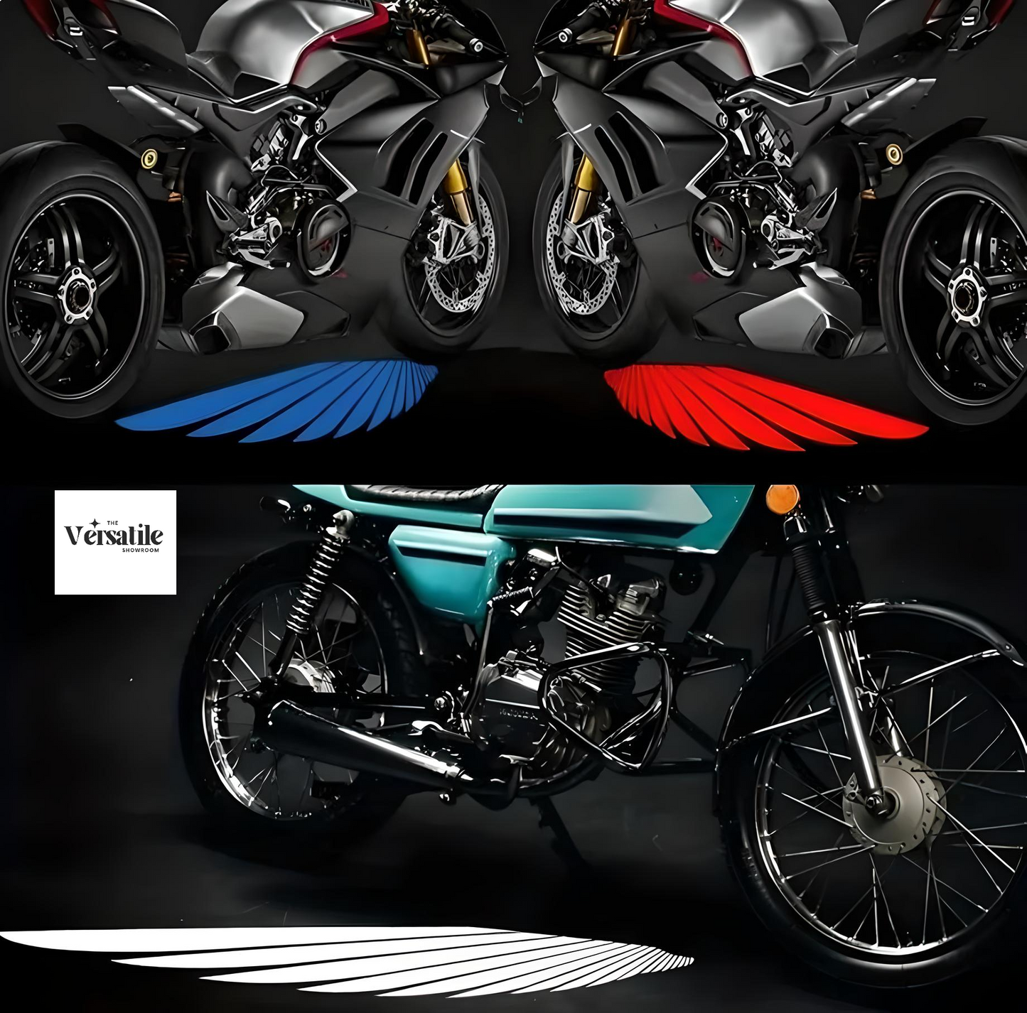 Motorcycle Angel Wing Projector Lights (Waterproof, 1 Pair)
