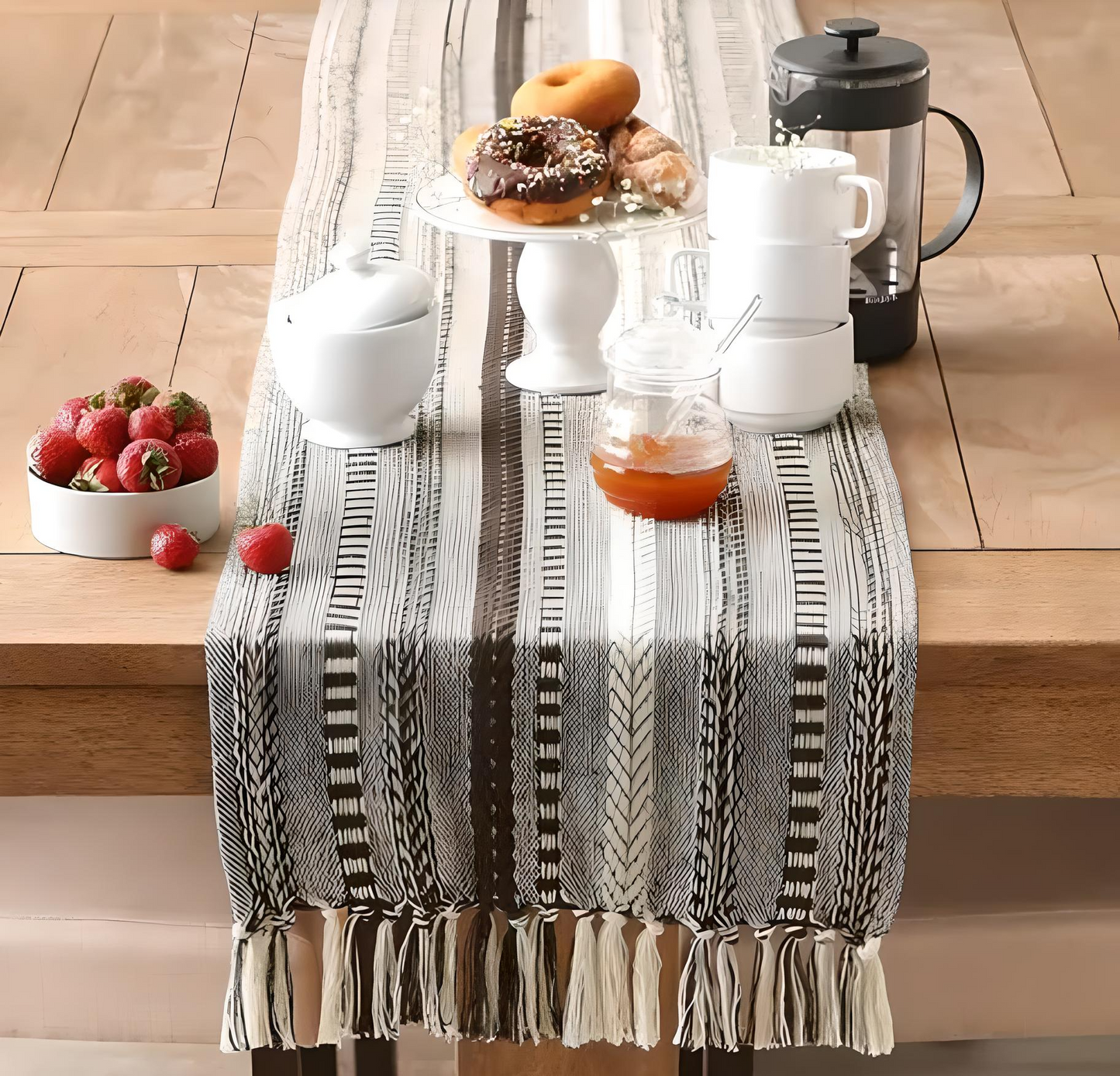 🪄 Handwoven Table Runners – Premium Cotton | 14x72 Inches