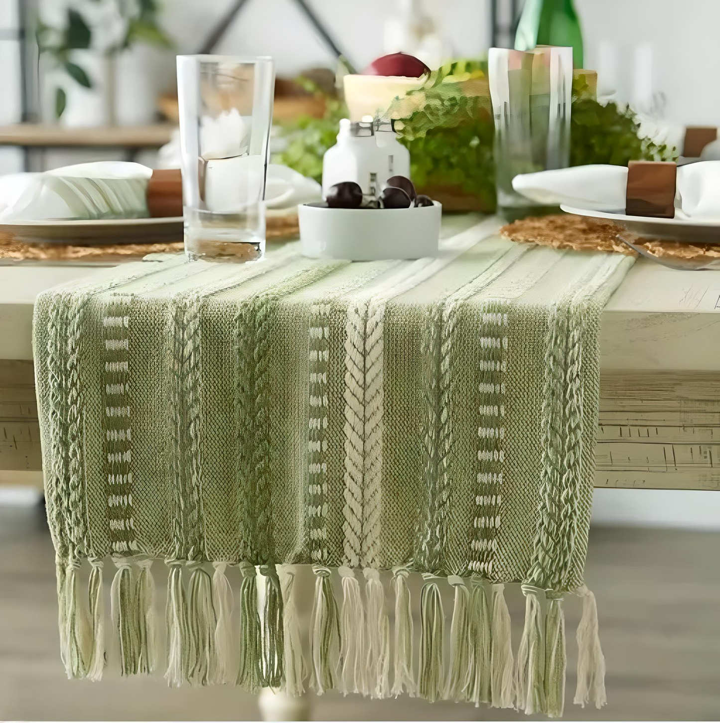 🪄 Handwoven Table Runners – Premium Cotton | 14x72 Inches