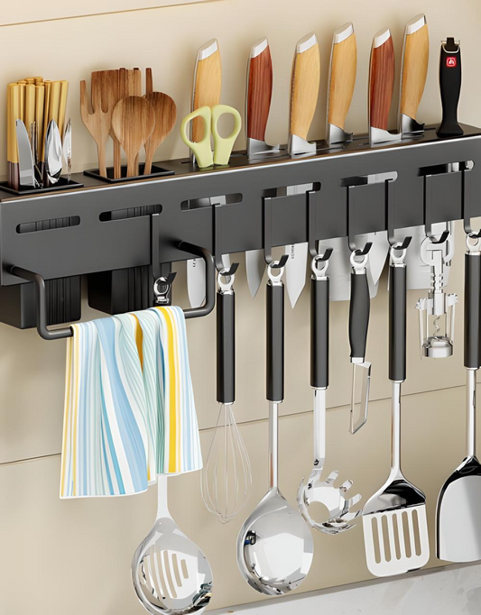 Kitchen Shelf Stainless Steel Floating Shelves – Wall Mount Knife Holder