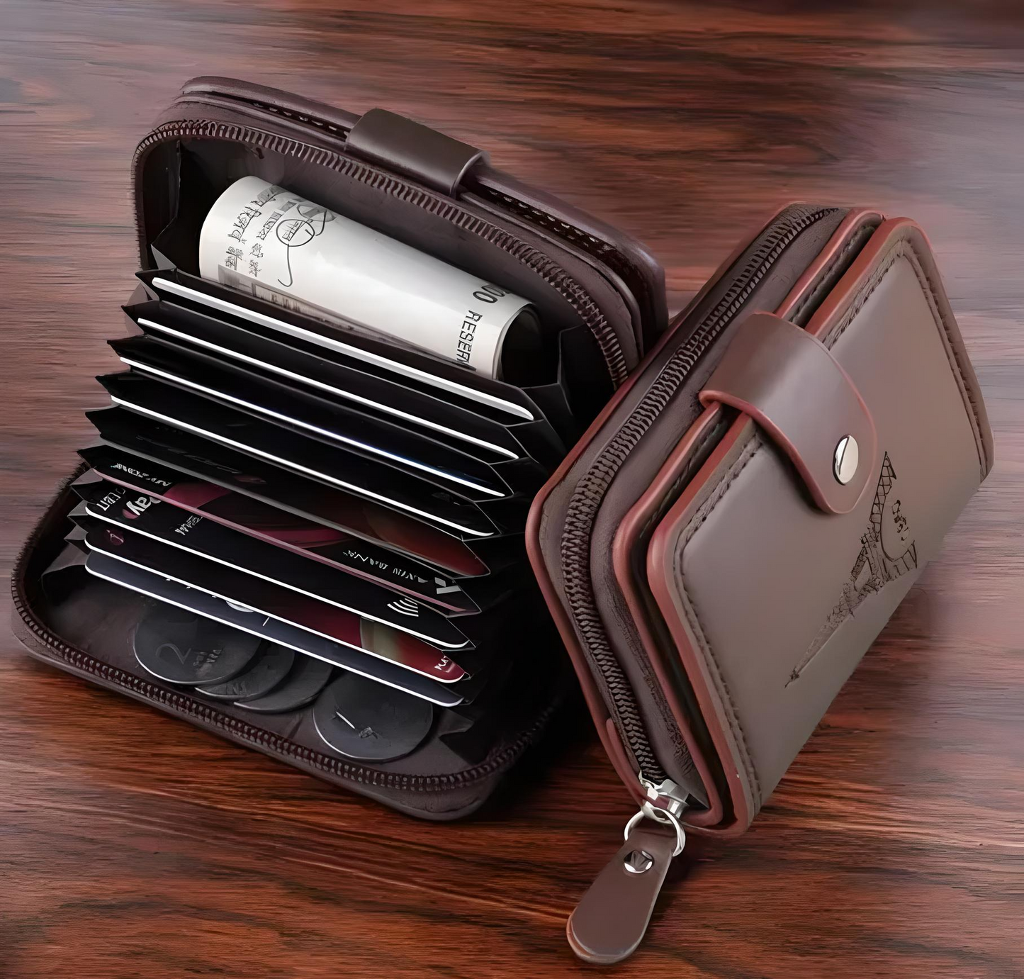 CardMate Luxe – Slim PU Leather Card Holder for Men & Women