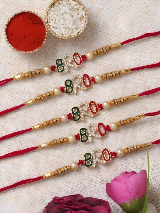 🧿 BroStyle Designer Rakhi Set – Pack of 5 🧿