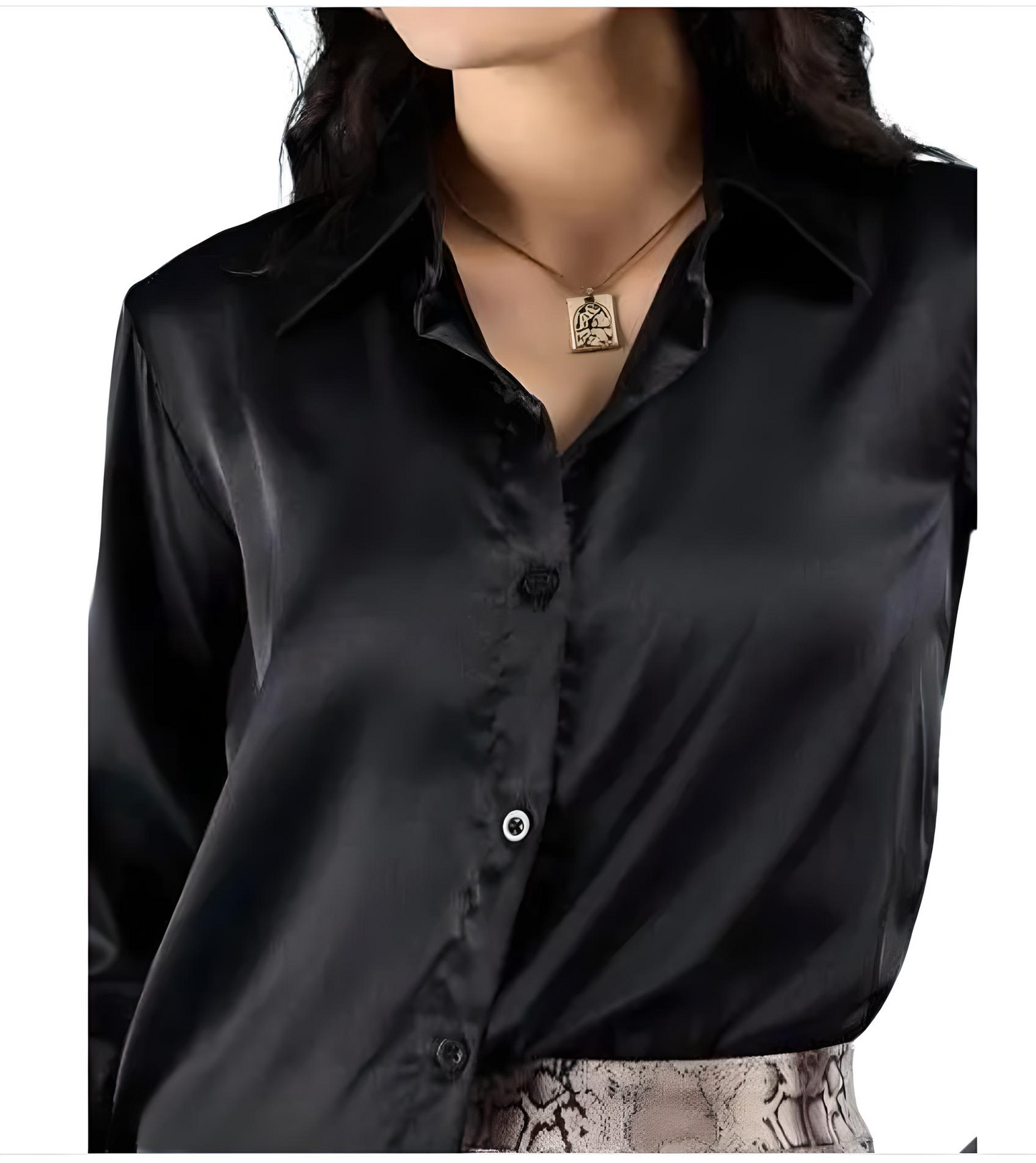 🖤 Black Casual Satin Shirt – Sleek, Stylish & Versatile