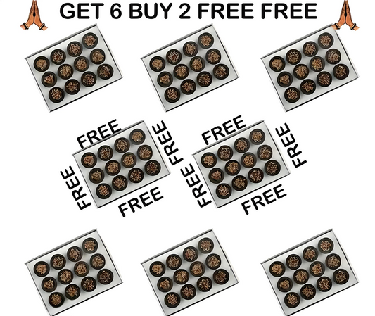 Pure Guggul Loban Dhoop Cups – Buy 6 Get 2 Free (Pack of 8 Trays, 96 Cups)