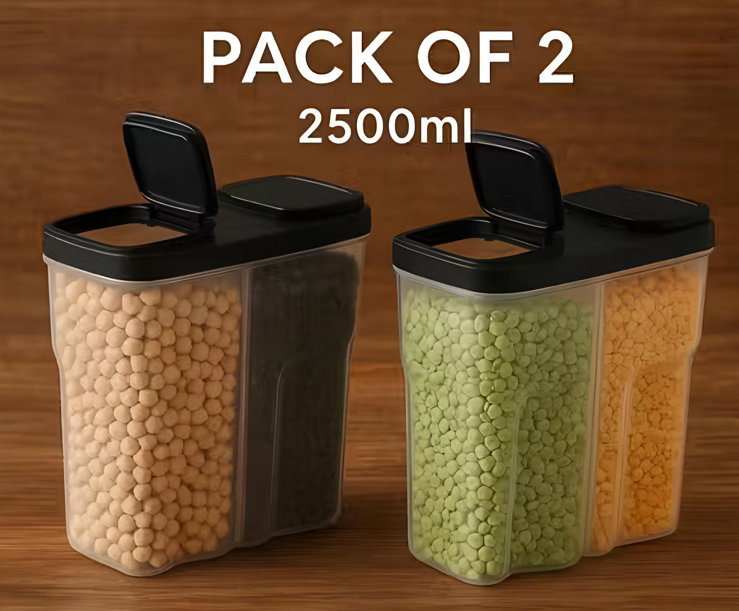 Multipurpose Airtight Kitchen Storage Container Set – 2 & 4 Section
