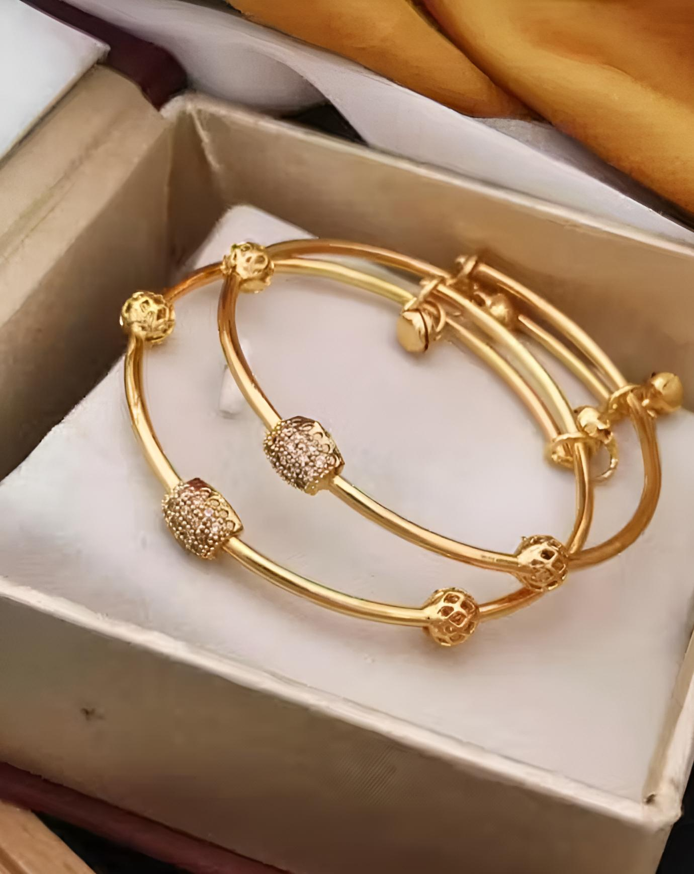 ✨ Jewels Galaxy Gold-Plated Evil Eye Cuff Bracelet