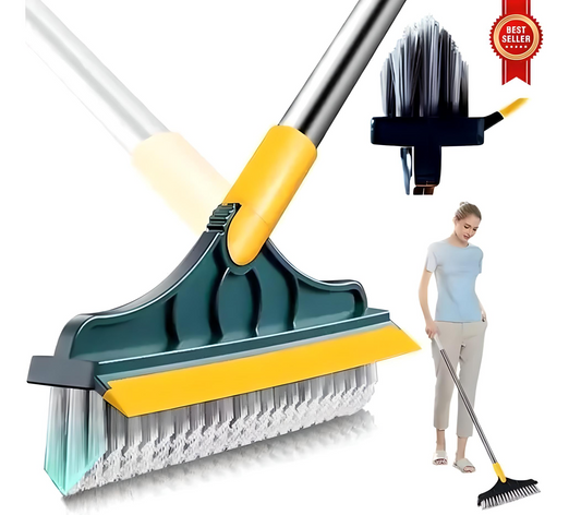 🧼 2-in-1 Bathroom Cleaning Brush with Wiper
