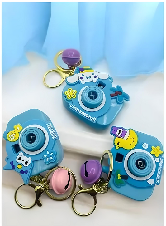 📸✨ Camera Projector Keychain for Kids – Cute Cartoon Mini Toy | Random Color | Pack of 1