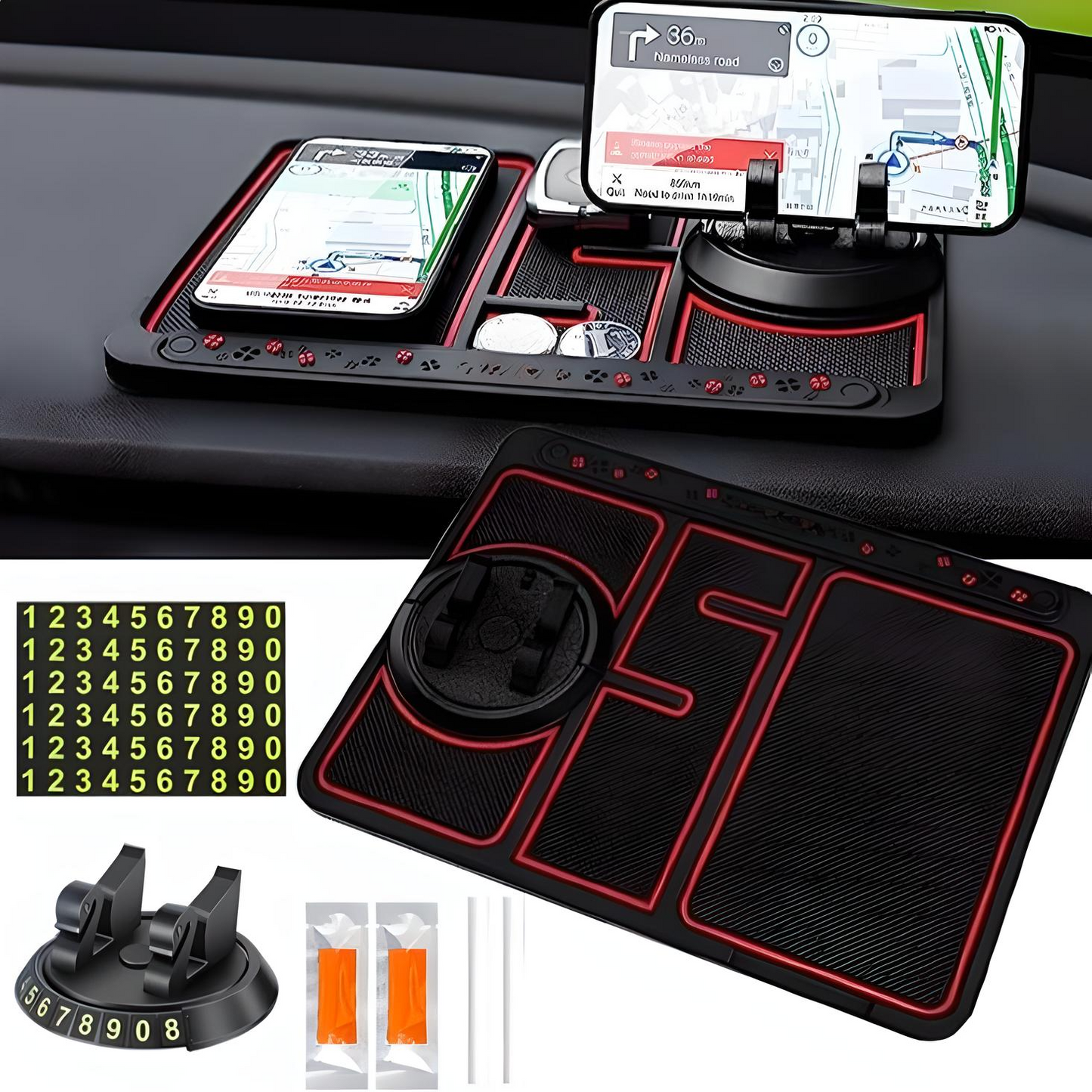 🛡️ Versatile Home Car Dash Mat – The Ultimate All-in-One Dashboard Organizer!