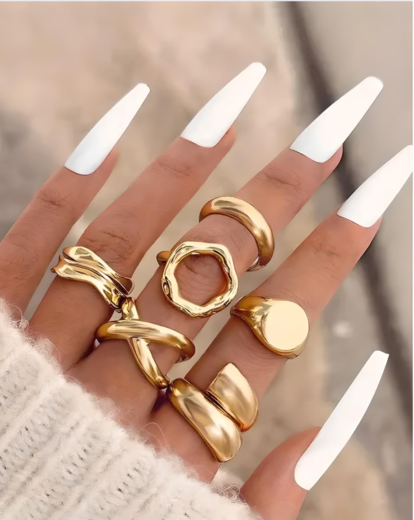 ✨ Bold &amp; Beautiful Gold Plated Rings Set ✨