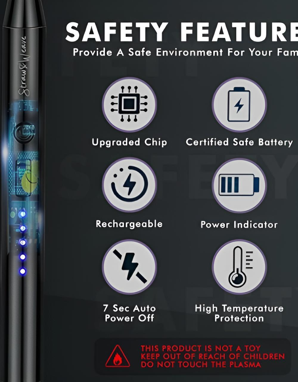 Rechargeable Electric Gas & Candle Lighter | USB Charging | Flameless Kitchen Lighter (Pack of 1)
