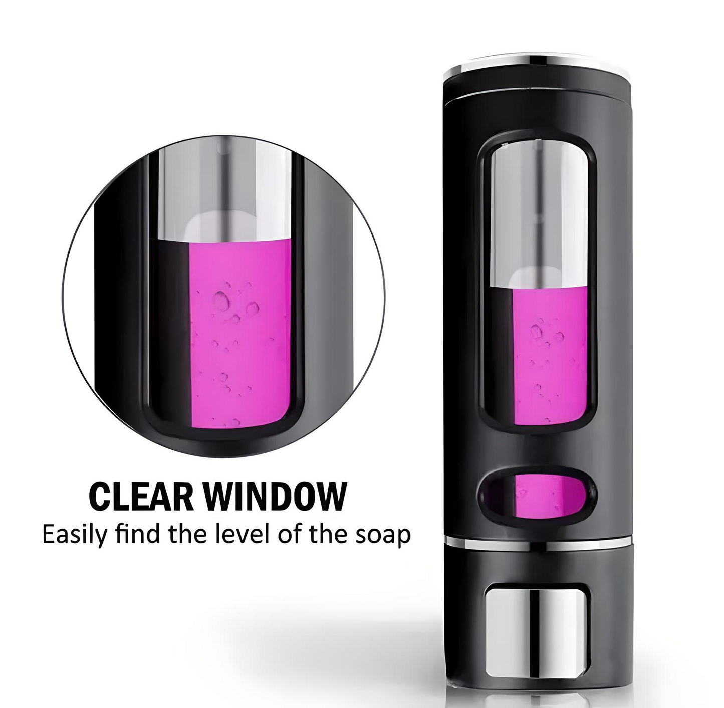 Wall Mount Liquid Soap Dispenser – Pack of 2 (Black & White)
