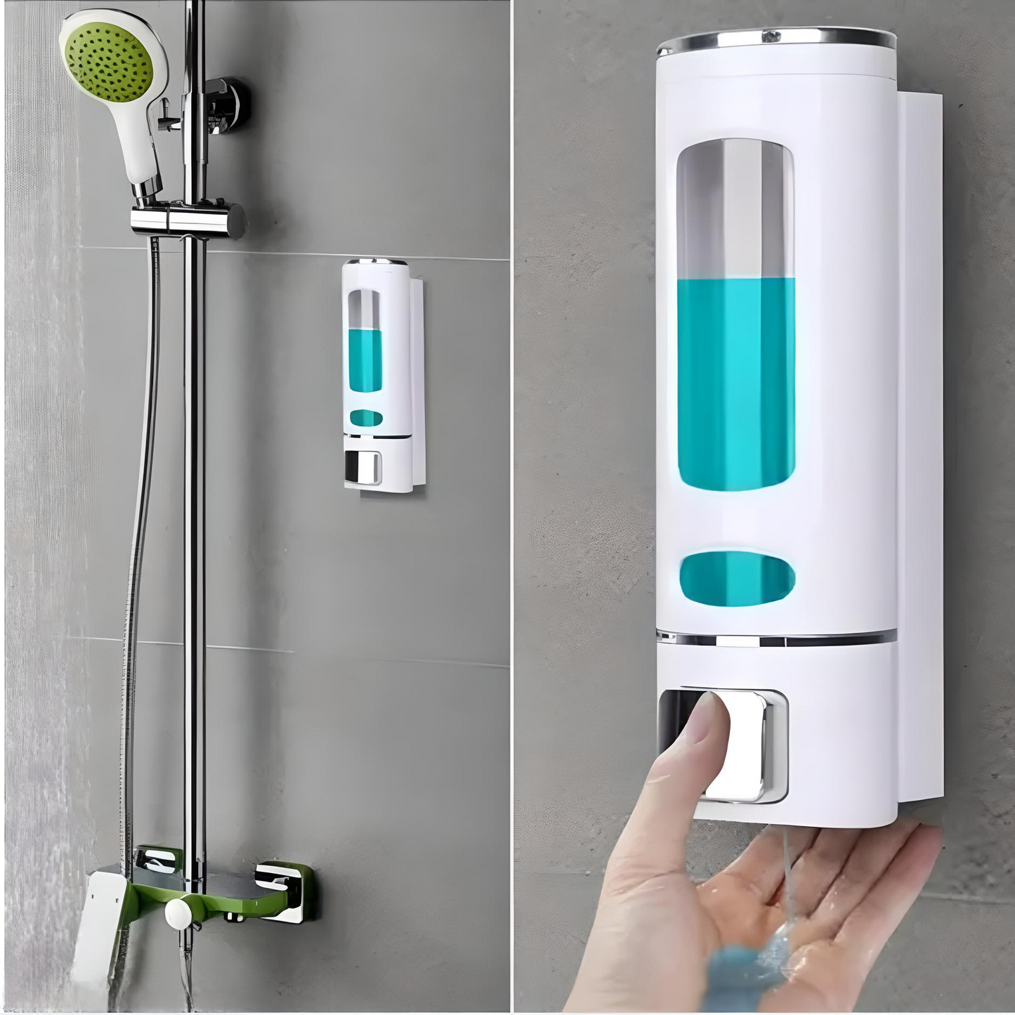 Wall Mount Liquid Soap Dispenser – Pack of 2 (Black & White)
