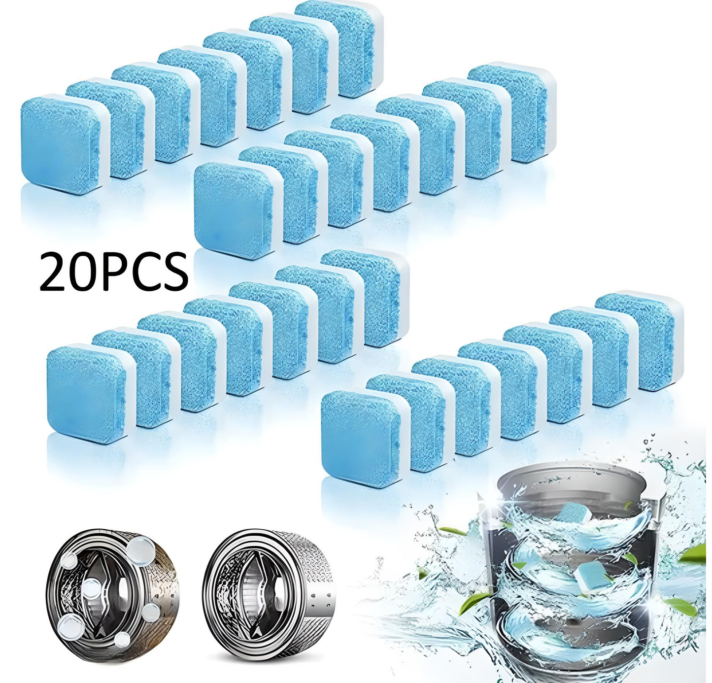 Washing Machine Tank Cleaner Tablets – Pack of 20